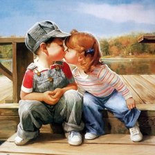 дети, первый поцелуй
