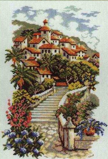 домики на склоне - природа, деревня, пейзаж, домик - оригинал