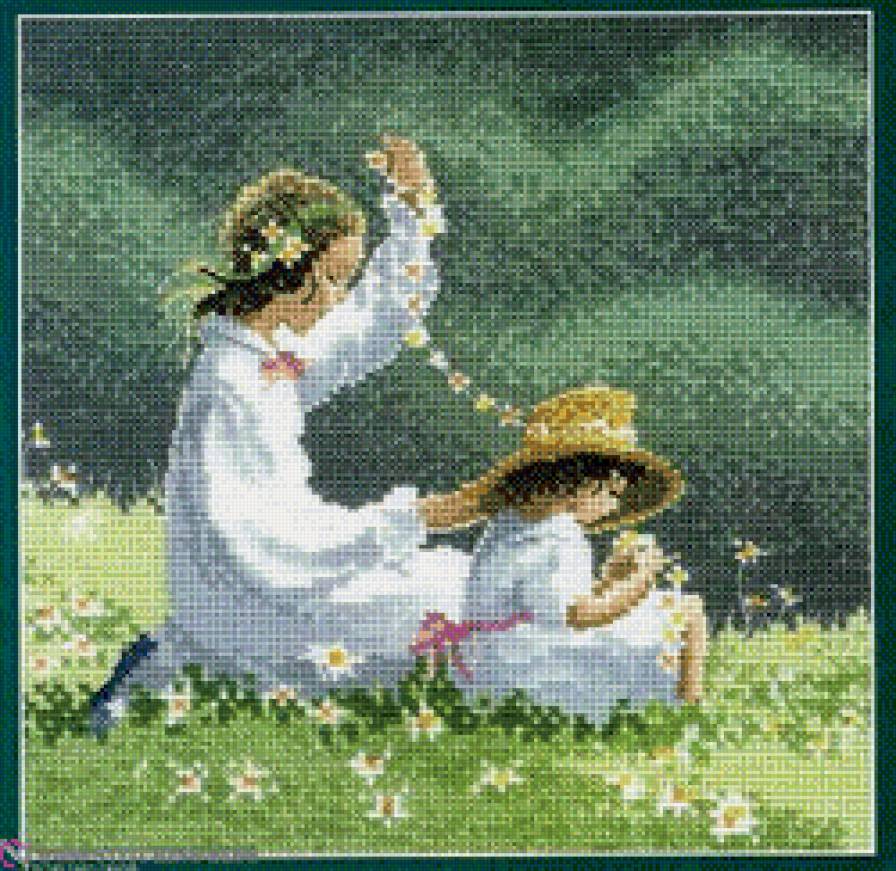 сестры - любовь, лето, лес, дети, поляна, сестры - предпросмотр