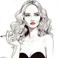 девушка - моно, девушка - оригинал