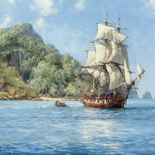 Схема вышивки «Корабль»