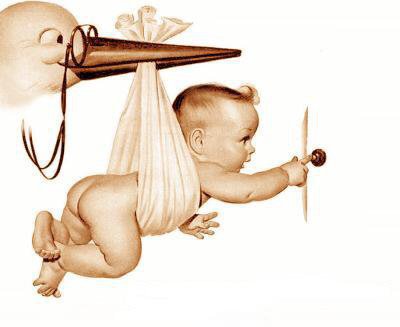 Аист и малыш - малыш - оригинал