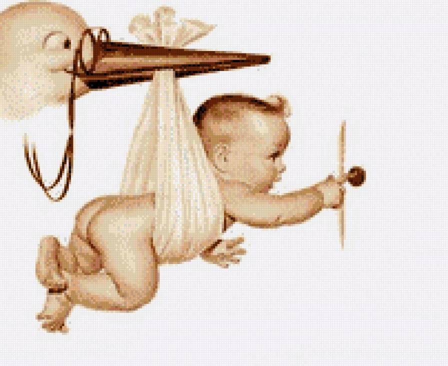 Аист и малыш - малыш - предпросмотр