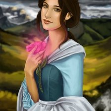 Схема вышивки «мечтательница»