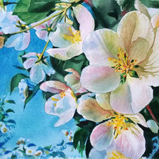 Оригинал схемы вышивки «яблоня в цвету» (№876159)