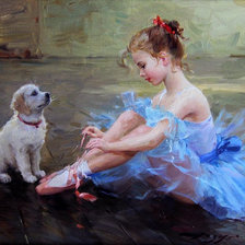 Девочка и щенок