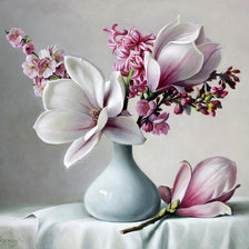 Оригинал схемы вышивки «Pieter Wagemans - цветочный натюрморт» (№877323)