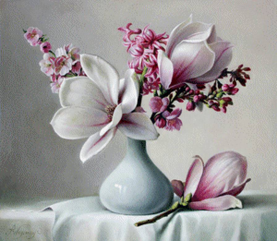 Pieter Wagemans - цветочный натюрморт - натюрморт - предпросмотр