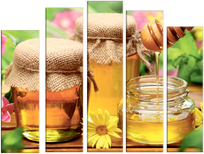 Баночка мёда - мед, полиптих - оригинал