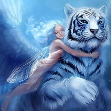 Схема вышивки «тигр»