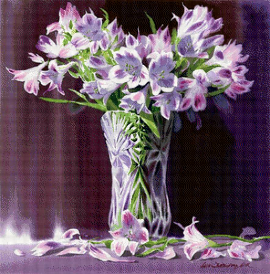 сереневая прелесть - натюрморт - предпросмотр