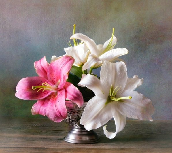Натюрморт с лилиями - оригинал