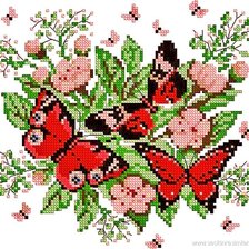 Оригинал схемы вышивки «Бабочки» (№879399)