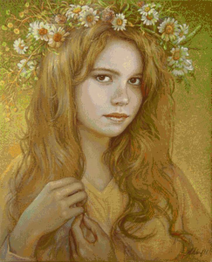 Лесная нимфа - дама, девушка, люди, леди - предпросмотр