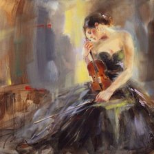 Схема вышивки «Скрипачка»