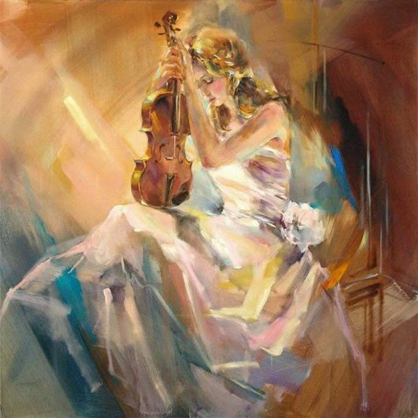 Девушка со скрипкой - оригинал