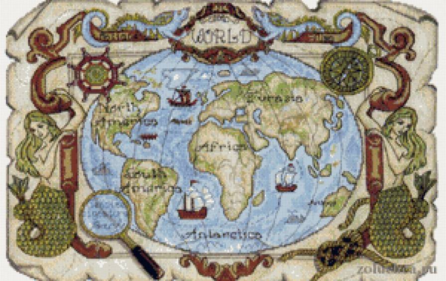 Карта мира - карта - предпросмотр