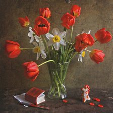 Схема вышивки «тюльпаны»