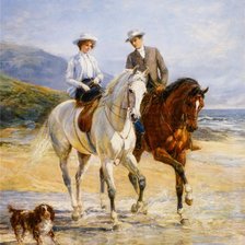 Схема вышивки «Heywood Hardy. Прогулка на лошадях»