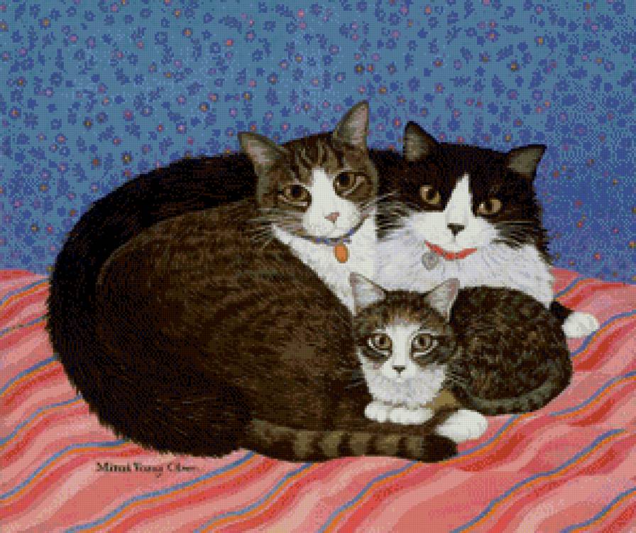 семейка - коты, котики - предпросмотр