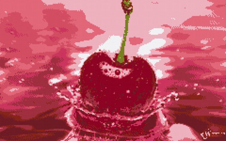 Вишневые брызги - капли, брызги, вишня - предпросмотр