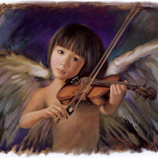 Схема вышивки «Ангел со скрипкой»