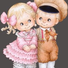 Схема вышивки «Любовь, мальчик и девочка»