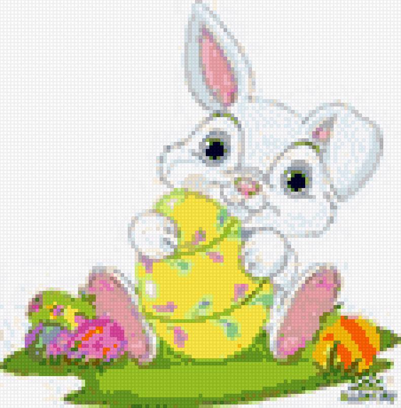 пасхальный зайчик - зайчик, весна, пасха, праздник - предпросмотр