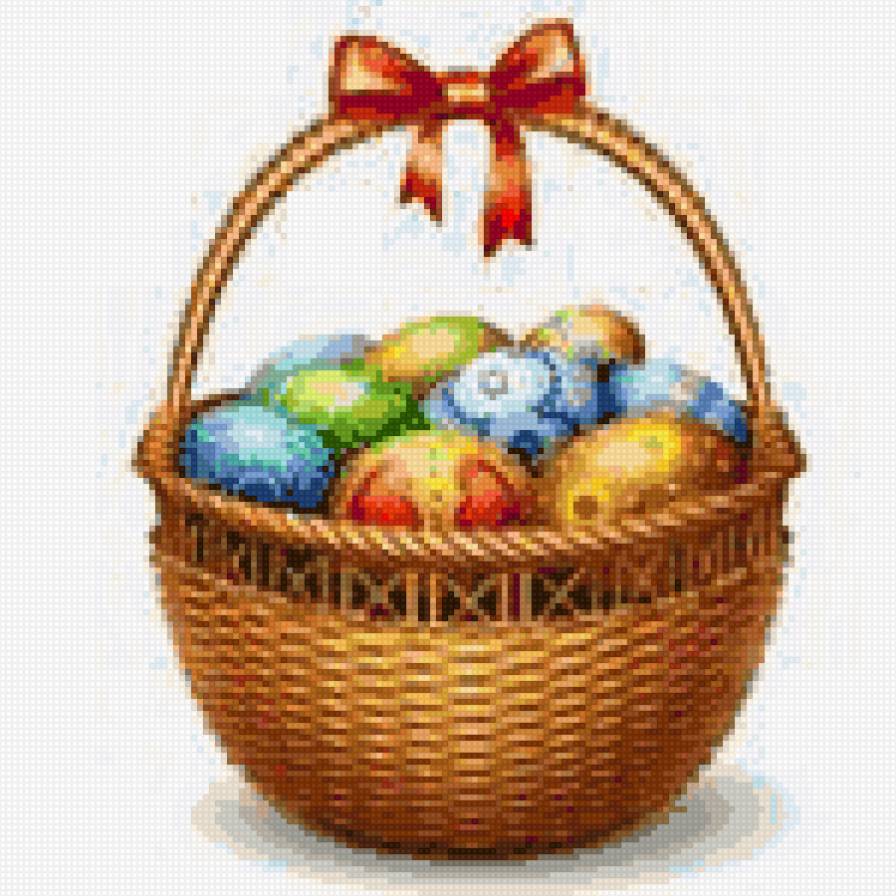 пасха - пасха, писанки, корзинка, весна - предпросмотр