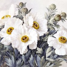 Схема вышивки «белые цветы»