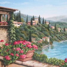 Схема вышивки «вид с балкона»