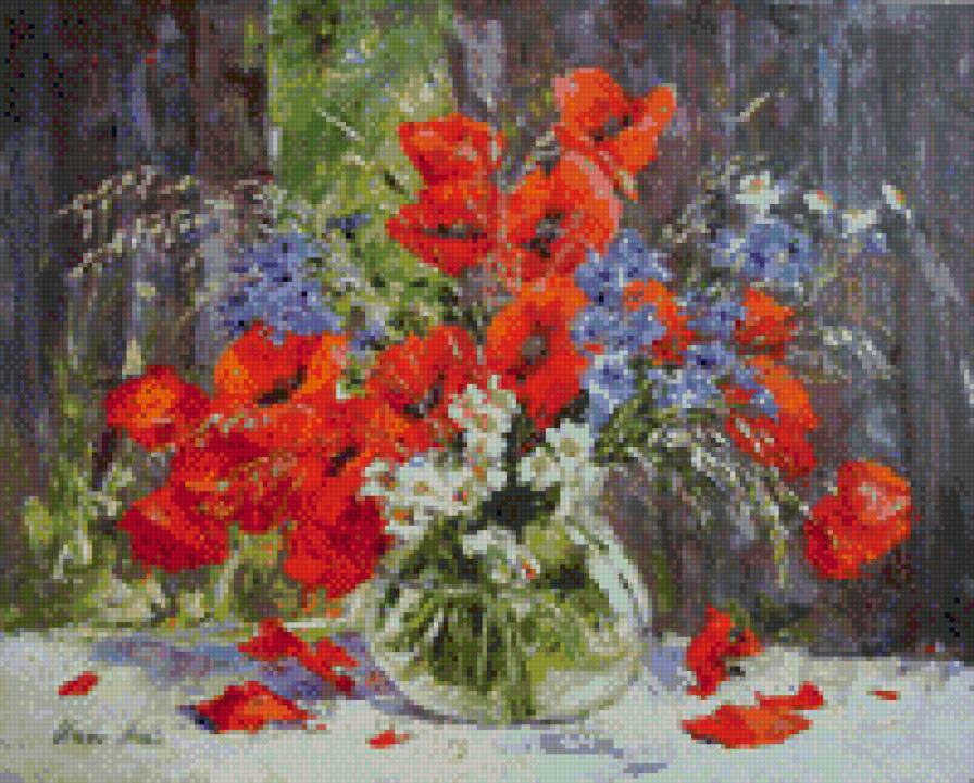 Маки - букет, цветы, мак - предпросмотр