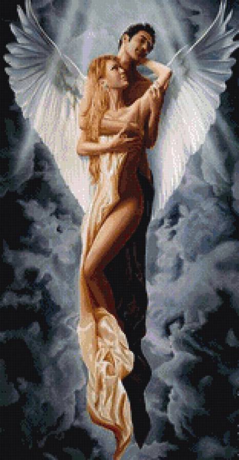 Мой ангел - живопись, рисунок, акварель - предпросмотр