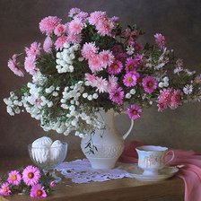 Схема вышивки «хризантемы»