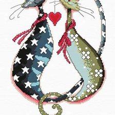 Схема вышивки «кошки»