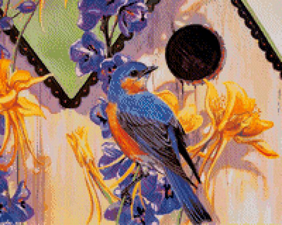 синяя птичка - птичка - предпросмотр