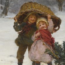 Схема вышивки «брат и  сестра»