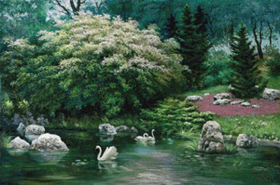 Пруд - пруд, лебеди - предпросмотр