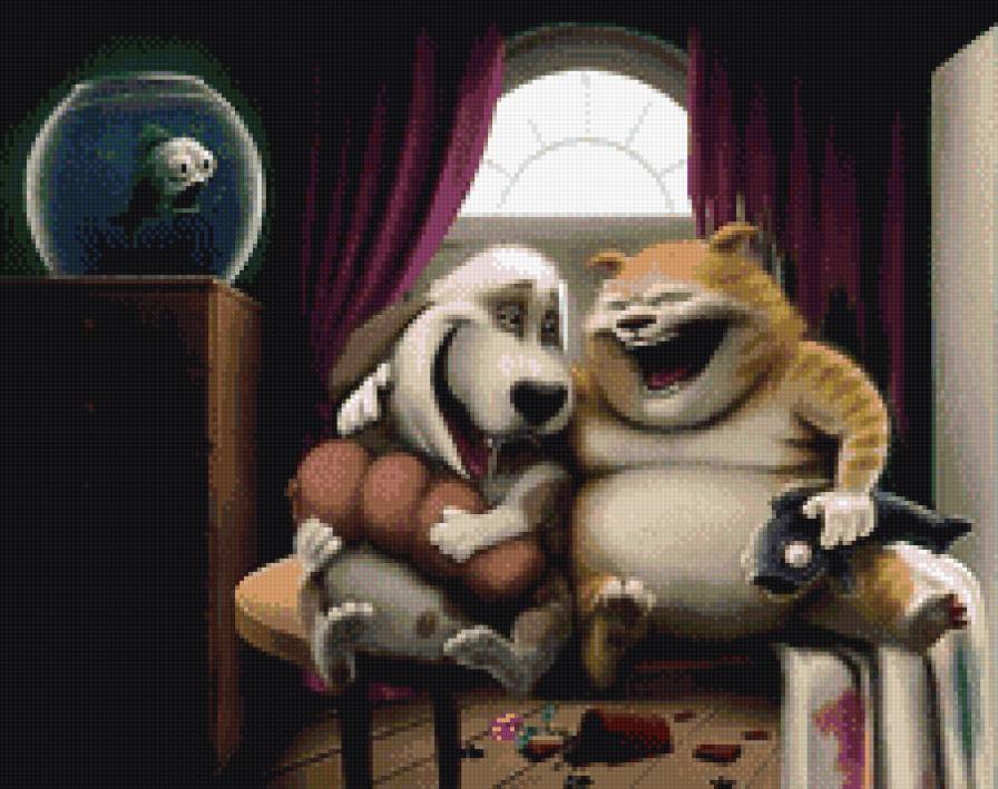 Друзья - кошка - предпросмотр