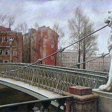 Оригинал схемы вышивки «Львиный мост (канал Грибоедова)» (№884412)
