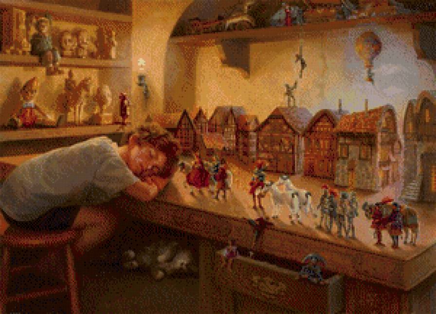 сказочный сон - игрушки, сон, мальчик - предпросмотр