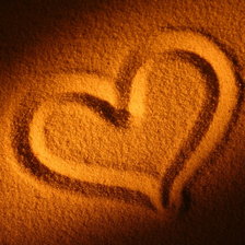 Оригинал схемы вышивки «Сердце на песке» (№885373)