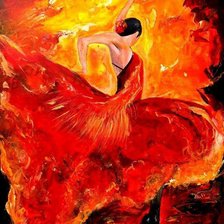 Схема вышивки «ფლამენგოს მოცეკვავე»