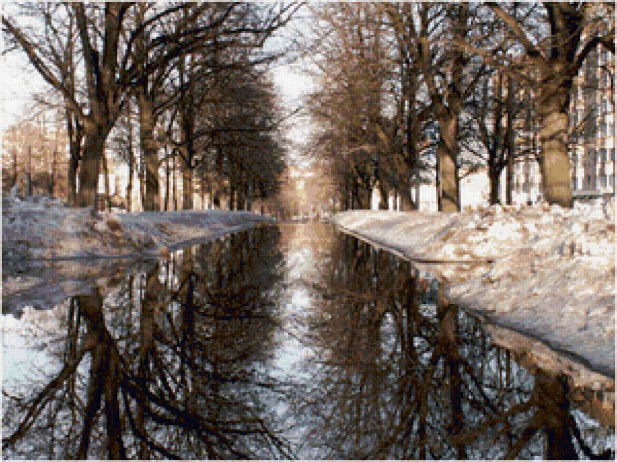 весна - деревья, пейзаж, весна, парк, природа - предпросмотр