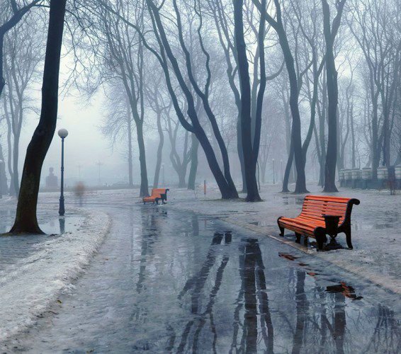 весна - лавочка, дерево, весна, природа, пейзаж - оригинал