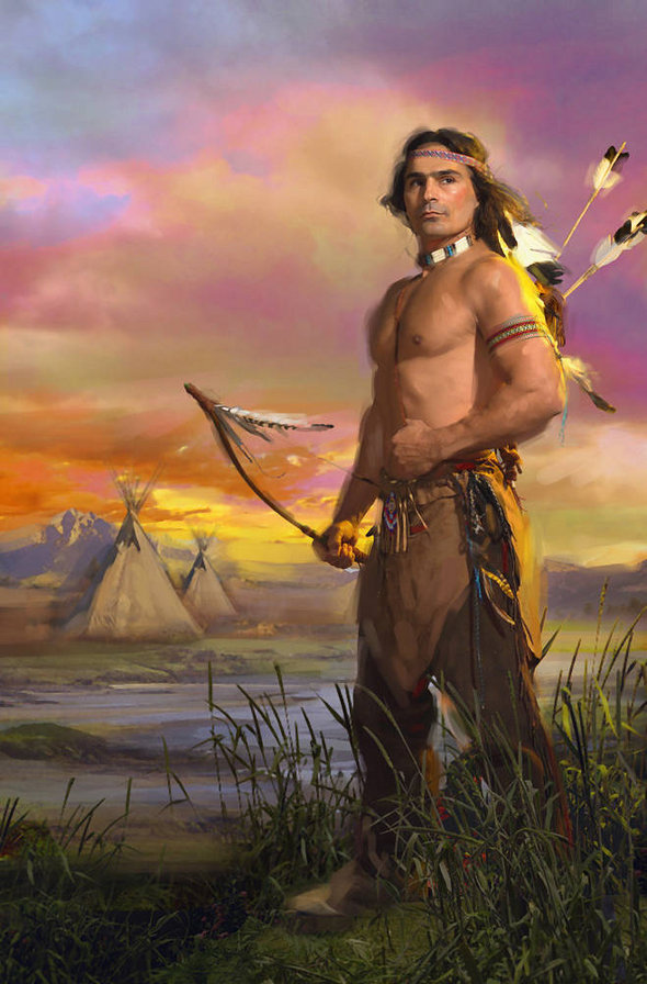 №886355 - мужской образ, индеец - оригинал