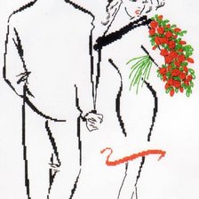 Схема вышивки «романс о влюбленных»