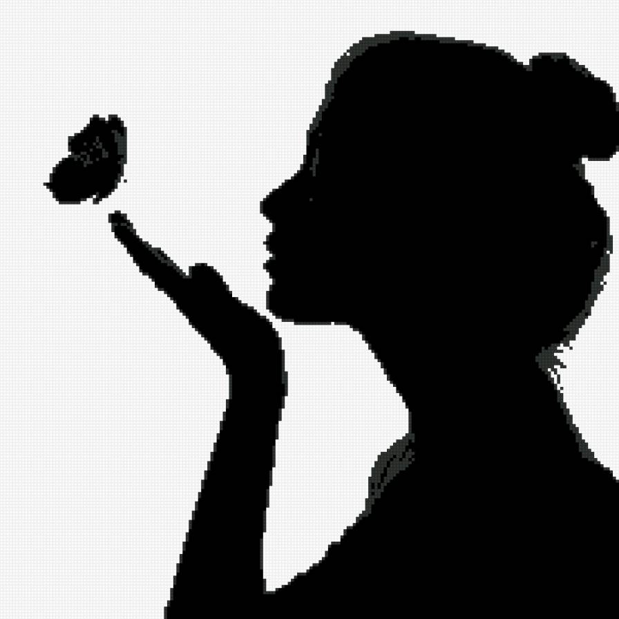 Девушка с бабочкой - девушки - предпросмотр