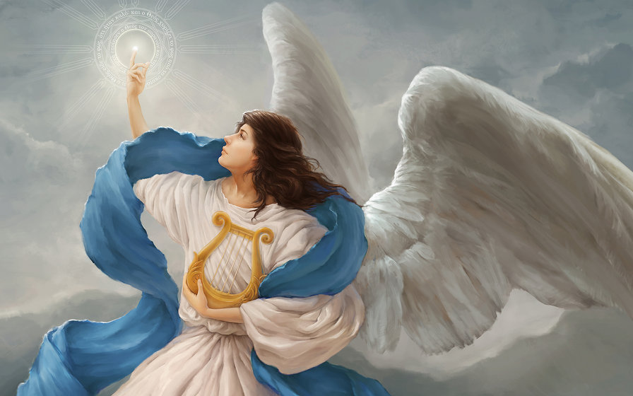 ангел хранитель - ангел, крылья, ангел хранитель, небо, звезда, мир - оригинал