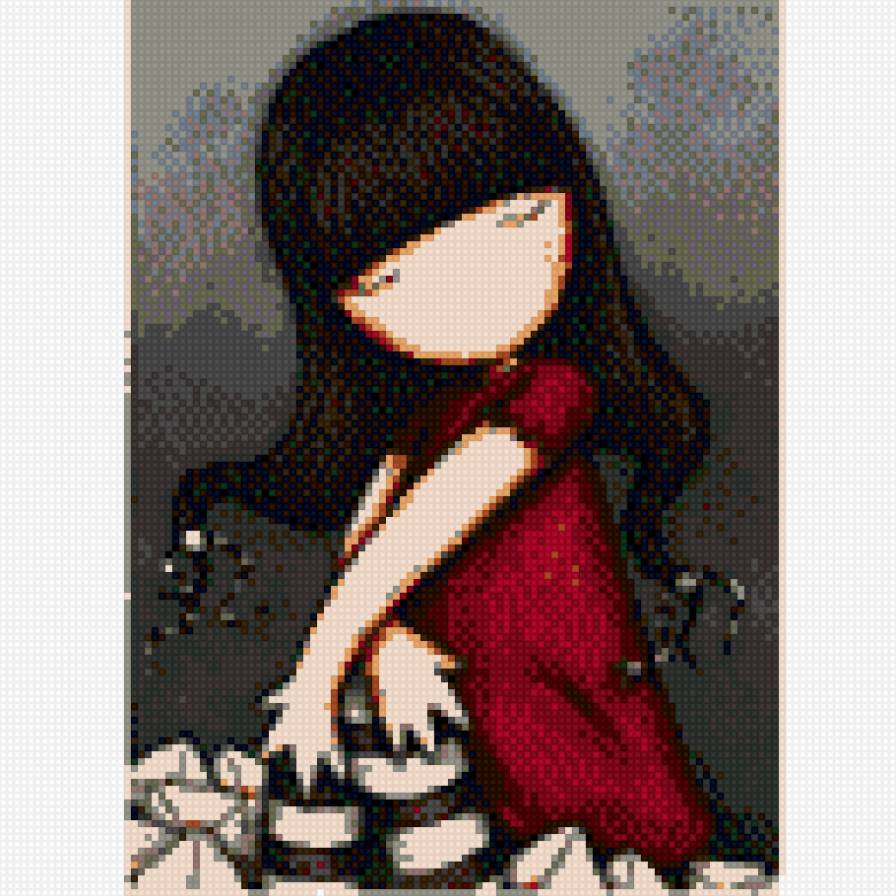 готичная девочка - предпросмотр